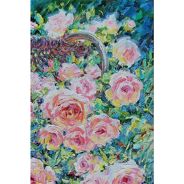 Oil Painting Ah, the Roses Fell Out of the Basket Kotmin Olga | Chairish
