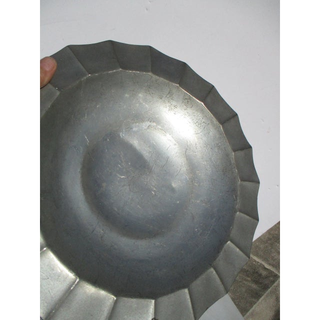 Metal 1940s Vintage Brewsters Pewter Art Deco Tray Bowl For Sale - Image 7 of 11