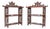 Vintage Century Mahogany Three-Tier Pagoda Wall Shelf—A Pair For Sale