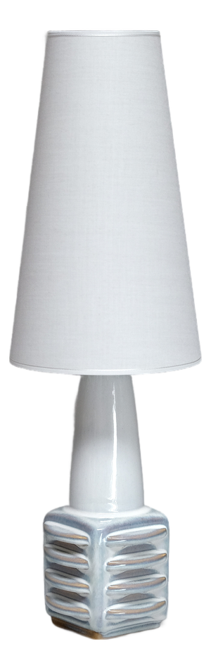 Misty Blue Glazed Ceramic Table Lamp by Einar Johansen for Søholm, Denmark, 1960s