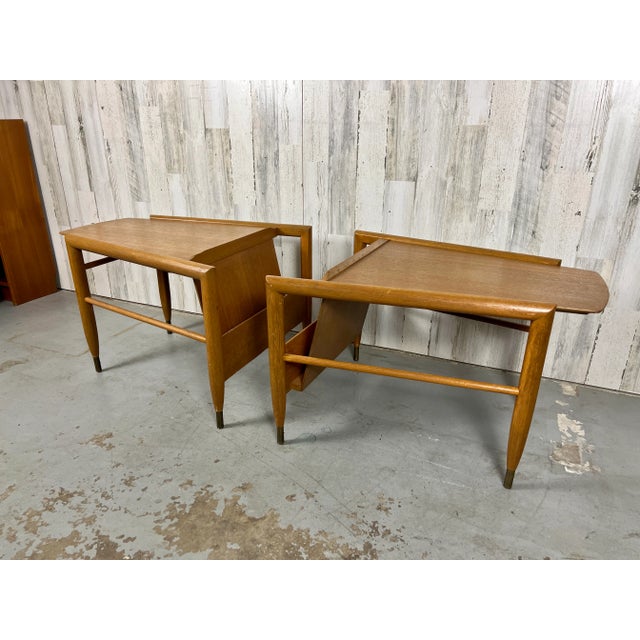Brown Saltman John Keal for Brown Saltman Wedge End Tables - a Pair For Sale - Image 4 of 13