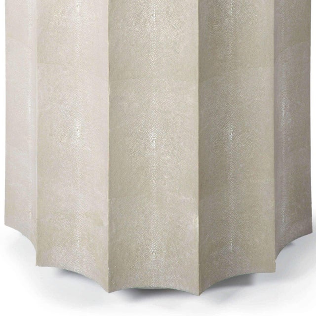 Not Yet Made - Made To Order Regina Andrew Marilyn Faux Shagreen Scalloped Table For Sale - Image 5 of 8