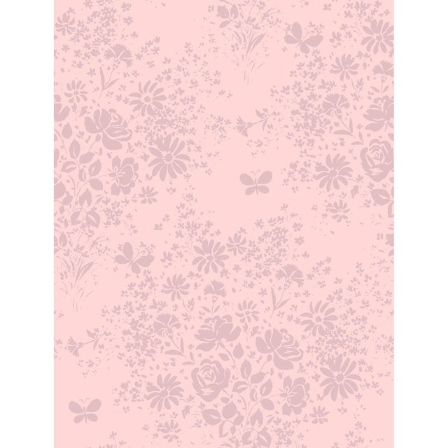 Sample - Modeste Raccord Seul Wallpaper by Paule Marrot in Blush Rose For Sale
