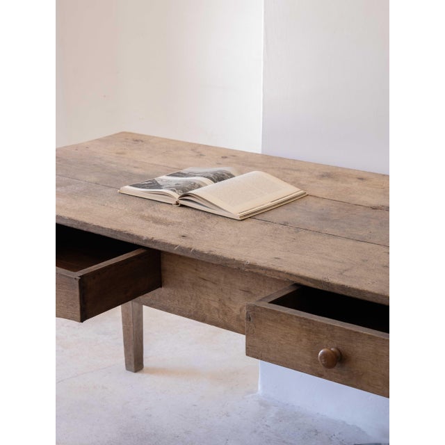 Rustic Antique French Table in Oak, 1800s For Sale - Image 3 of 9