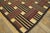 1960s Brown Bastekweave Modern Vintage American Hooked Rug 6'2" X 8'8" Handknotted Wool Carpet For Sale - Image 9 of 10