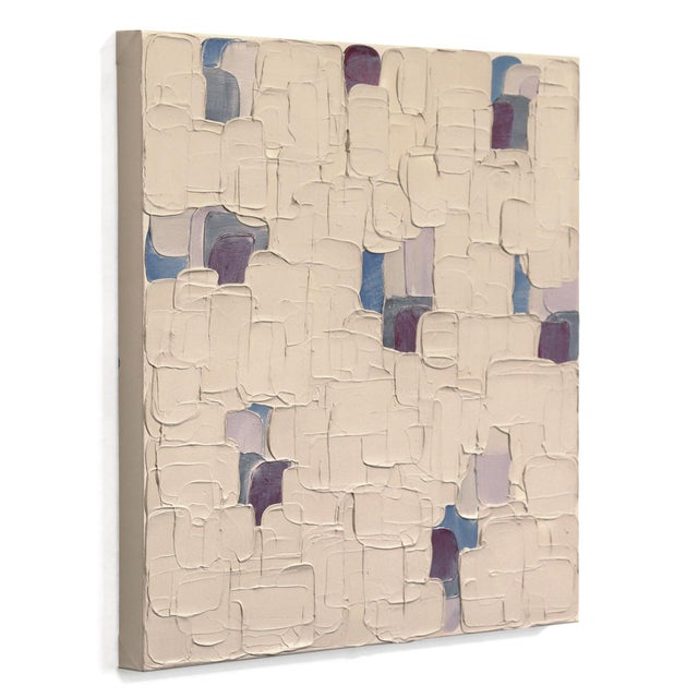 Contemporary Beige Baby 1 - Original Neutral Textured Abstract Acrylic Painting on Canvas For Sale - Image 3 of 9