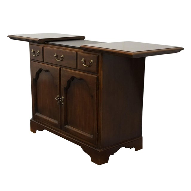 Brown Drexel Heritage Carleton Cherry Collection Traditional Style 59" Slide Top Server Buffet For Sale - Image 8 of 12