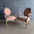 French Provincial Early 20th Century Pair of Louis XVI Style Painted and Upholstered Armchairs For Sale - Image 3 of 12
