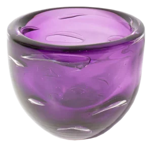 Purple Glass Bowl by Lars Hellsten Orrefors