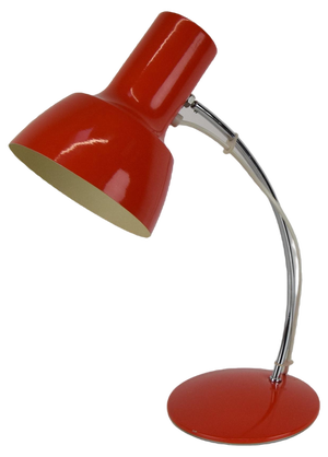 Mid-Century Red Table Lamp attributed to Josef Hurka for Napako, 1970s