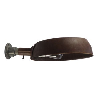 Mid-Century Modern French Industrial Wall Sconce Light in Rust Iron For Sale