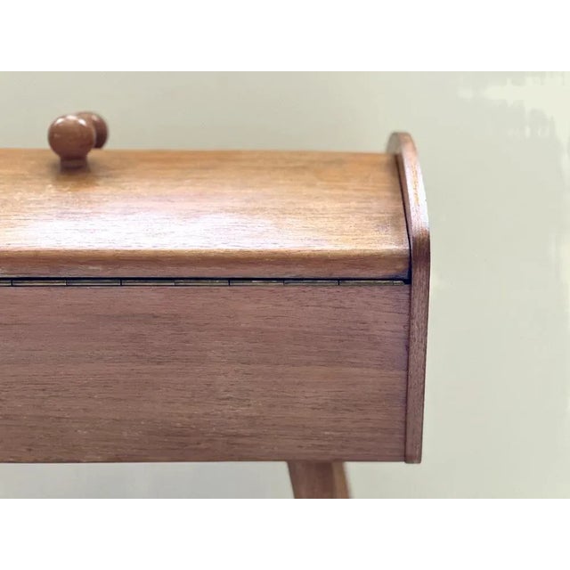 Vintage Ash Sewing Box, 1960s For Sale - Image 5 of 11
