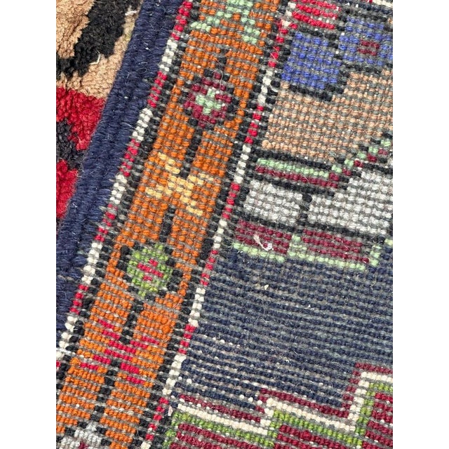 Small Vintage Turkish Yastik Rug, 1950s For Sale - Image 14 of 15
