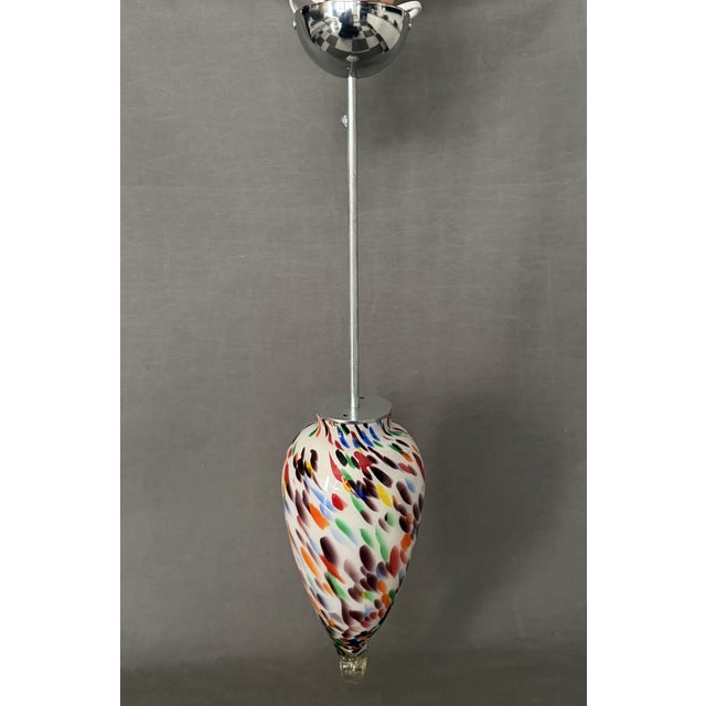 1960s Murano Glass Thousand Flowers Pendant from La Murrina, 1965 For Sale - Image 5 of 12