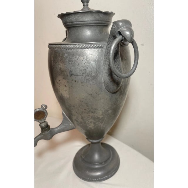 Rare Antique 18th Century Figural Eagle Pewter Samovar Tea Dispenser Pot Urn For Sale In New York - Image 6 of 12