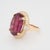 2020s 15.5Ct Rubellite Tourmaline Ring With Earth Mined Diamonds Halo, Size 6.75 For Sale - Image 5 of 8