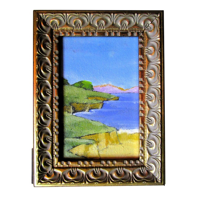 Framed 4x6 Monterey Bay Lynne French Pacific Landscape For Sale