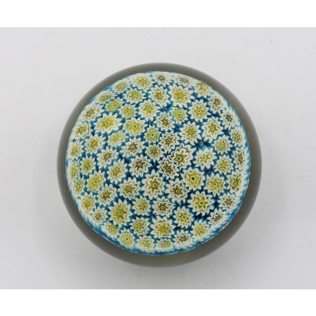 Mid-Century Modern Mid-20th Century Large Murano Glass Millefiori Paperweight For Sale - Image 3 of 4