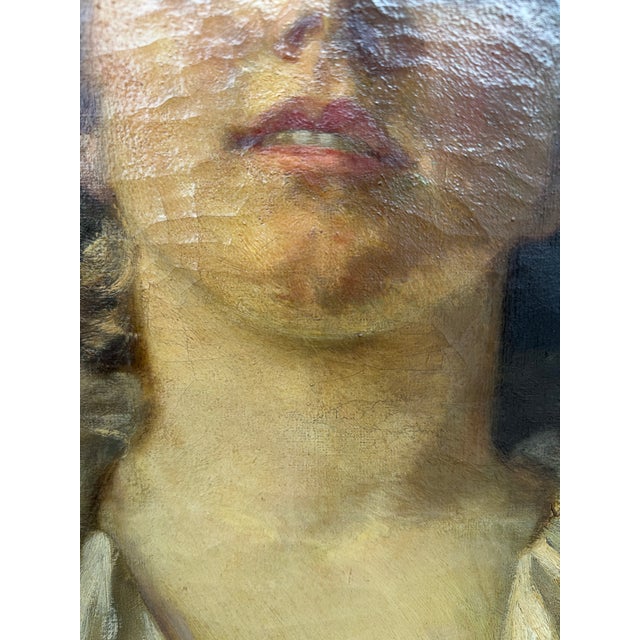 Late 19th Century 19th Century Portrait Painting of Emily Gilbert- Attributed to Philip Boileau For Sale - Image 5 of 12