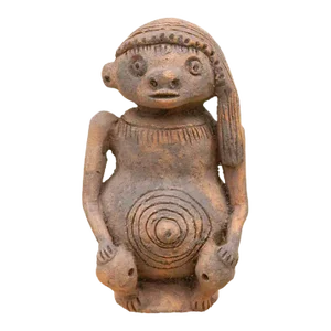 Engraved Pre-Columbian Style Clay Sculpture