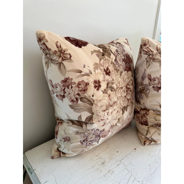 Mauve Traditional Velvet Pillows in Scalamandre Tuileries-A Pair For Sale - Image 8 of 9