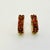 1980s Vintage Boho Chic Baltic Amber & Gold Tone Hoop Pierced Earrings - A Pair For Sale - Image 6 of 12