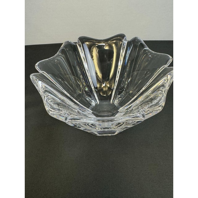 Orrefors Orion Crystal Tulip Bowl 5.5” Lars Hellsten 1987 Swedish Art Glass Retired For Sale In Pittsburgh - Image 6 of 9