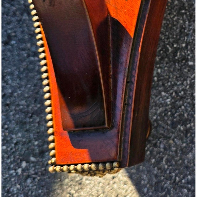 Antique Regency Style Wood Planter With Brass Accents and Insert For Sale In Washington DC - Image 6 of 9