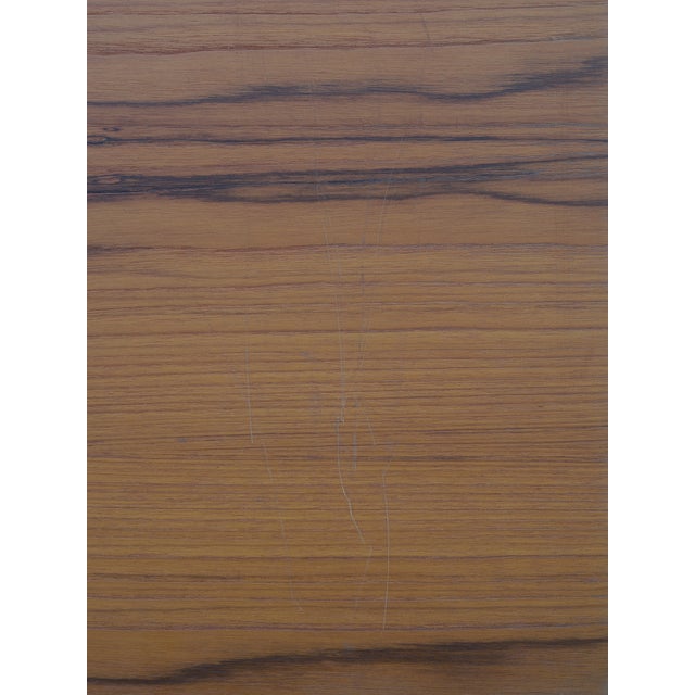 1970s Teak Rolling Side Table With Shelf, Attributed Brdr. Furbo For Sale - Image 9 of 10