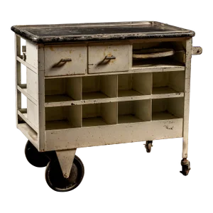 C. 1920s Rolling Medical Bar Cart
