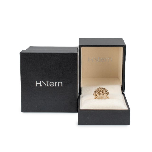 Rose H.Stern Snow Flake 18k Noble Gold 1.23ct Diamond Rose Pink Gold Cocktail Ring, Size 5 For Sale - Image 8 of 9