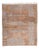Hand-Knotted Wool Rug in Taupe and Burnt Orange Geometric Pattern by Azele Studio For Sale