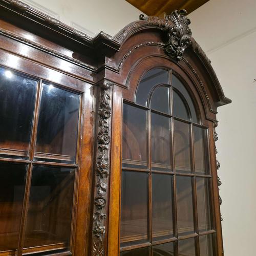 Gillows Carved Mahogany Library Bookcase For Sale - Image 14 of 18
