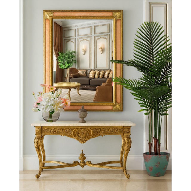 Offering an outstanding vintage John-Richard beveled wall mirror, circa 1990s. This beautiful wall mirror is dated...