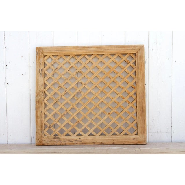 Antique Bleached Wood Chinese Window For Sale - Image 9 of 9