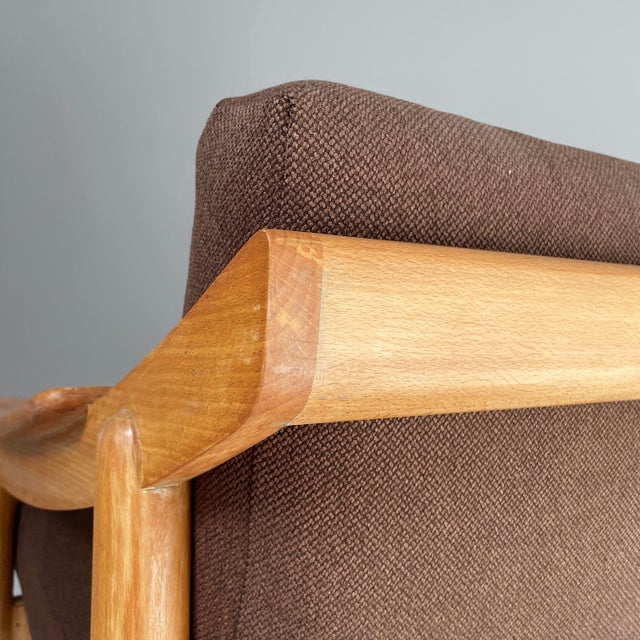 Mid-Century Modern Italian Loden Armchair by Vico Magistretti for Cassina, 1960s For Sale - Image 9 of 18
