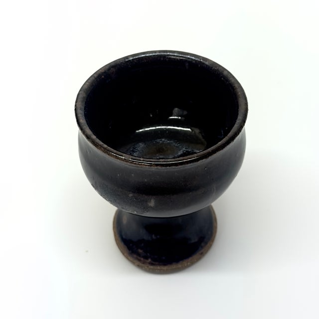 Earth-Toned Hand-Made Pottery Chalice Curation - Group of 5 For Sale - Image 11 of 11