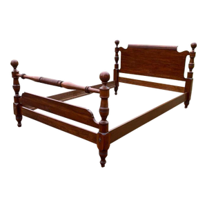 Vintage Regency Cannonbal Style L Full Bed Frame