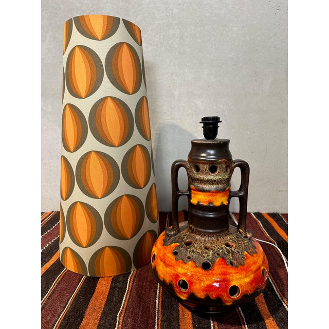 1970s Vintage Fat Lava Floor Lamp in Ceramic, 1970s For Sale - Image 5 of 10