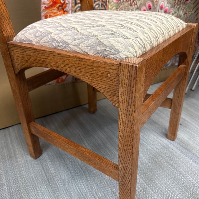 Stickley Harvey Ellis Oak Wood Side Chair For Sale - Image 9 of 12