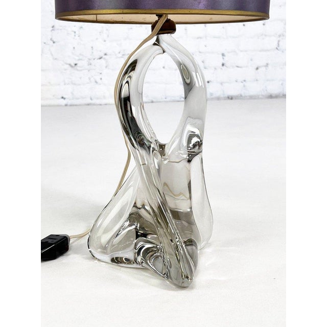 Crystal Table Lamp from Val Saint Lambert, 1950s For Sale - Image 9 of 10