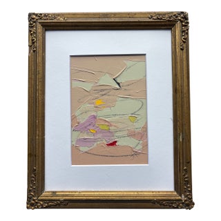 Contemporary Alexis Walter Abstract Painting in Old Art Deco Frame For Sale