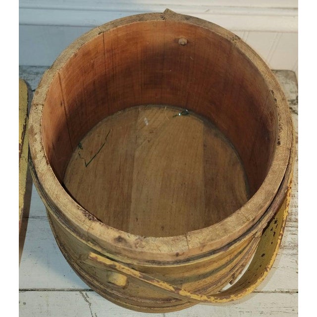 Mustard 19thc Mustard Painted Firkin For Sale - Image 8 of 8