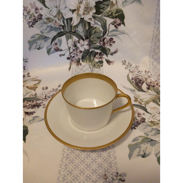 Paris Porcelain Tea Cups, Set of 4 For Sale - Image 4 of 7