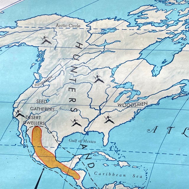 Illustration 1960s Denoyer-Geppert Roll-Up World History Map of the Ancient Empires For Sale - Image 3 of 12