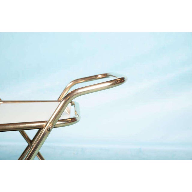 Mid-Century Brass Bar Cart, 1960s For Sale - Image 9 of 17