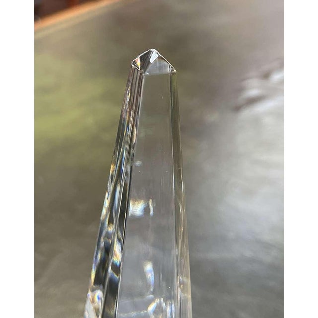 20th Century Crystal Obelisk from Baccarat For Sale - Image 4 of 13