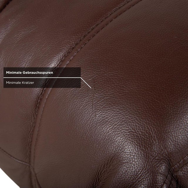 Brown Togo Ottoman in Brown Leather by Michel Ducaroy for Ligne Roset For Sale - Image 8 of 15