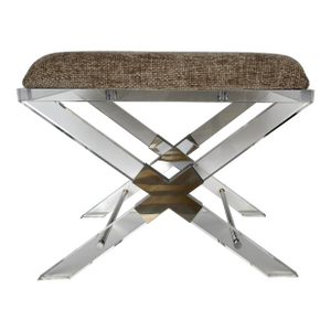 Port 68 Modern Taupe and Acrylic Crossing Bench