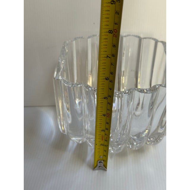 Goran Warf for Kosta Boda--Sculptural Swedish Art Glass Rimmed Bowl For Sale - Image 18 of 18